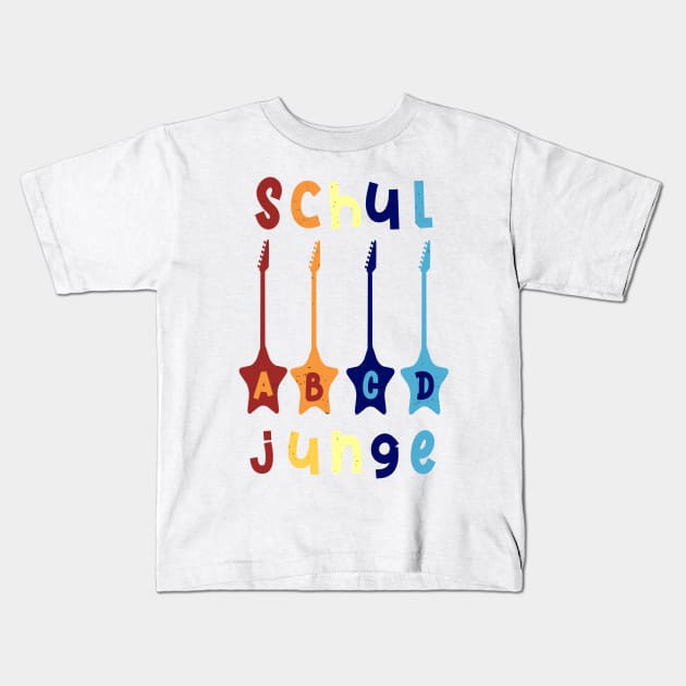 Schuljunge ABCD Rockstar T shirt Kids T-Shirt by chilla09